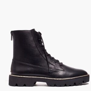 Madewell Black Lace Up Boots